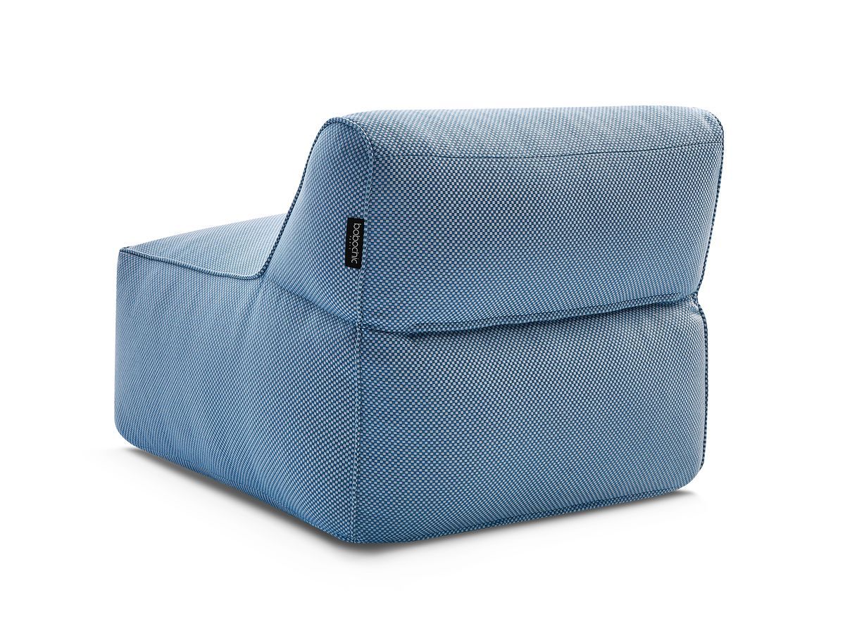 Chauffeuse 1 place sans accoudoir pour canapé de jardin modulable RIVIERA chiné bleu foncé — vue 5