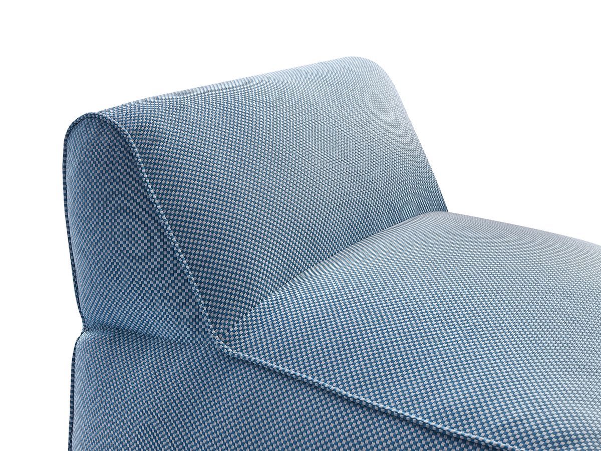 1-zits fauteuil zonder armleuningen voor modulaire tuinbank RIVIERA in gemêleerde stof