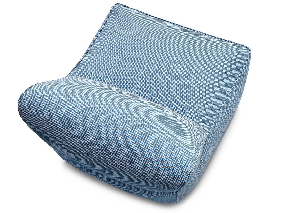 1-zits fauteuil zonder armleuningen voor modulaire tuinbank RIVIERA in gemêleerde stof