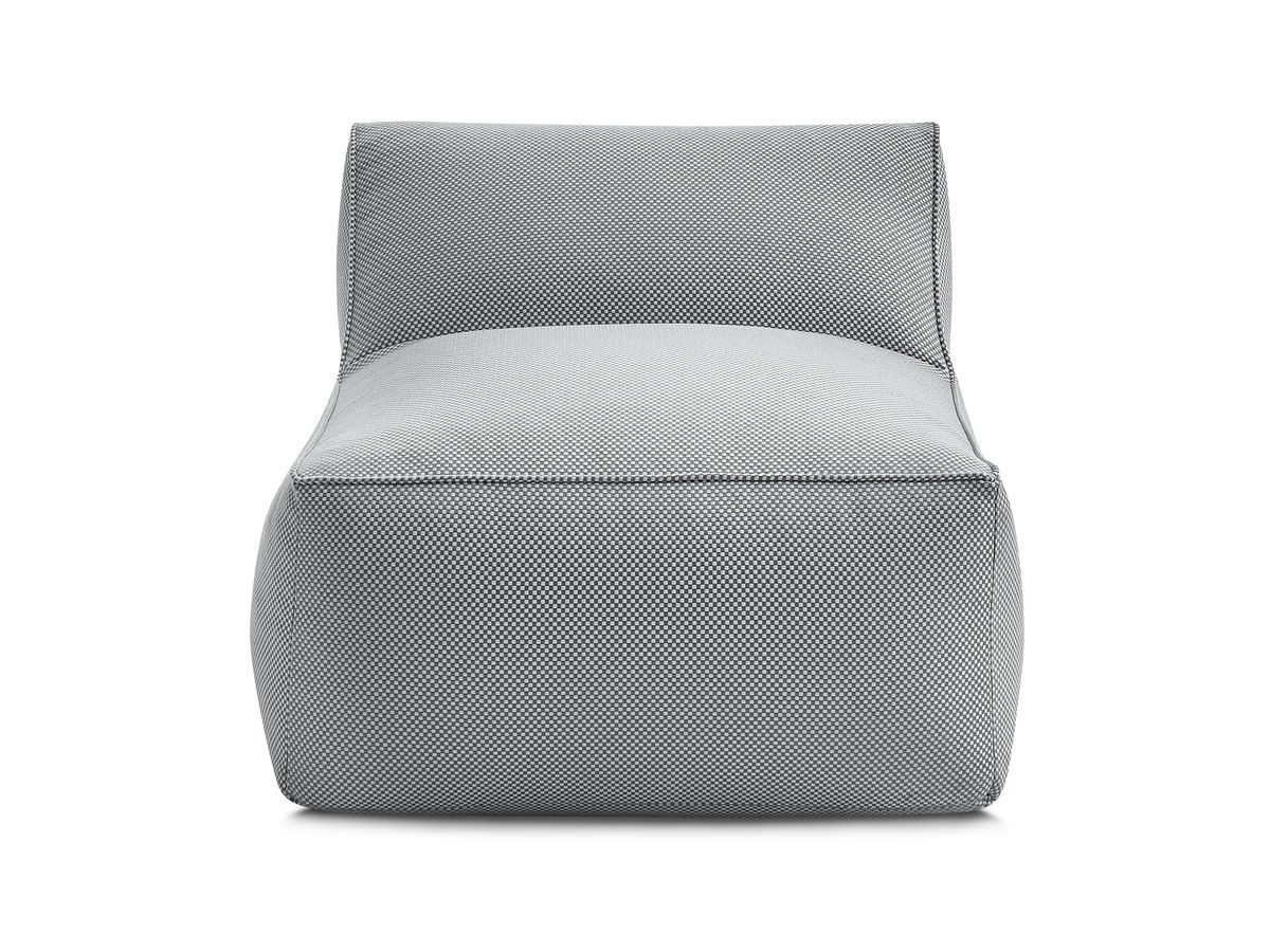 1-zits fauteuil zonder armleuningen voor modulaire tuinbank RIVIERA in gemêleerde stof