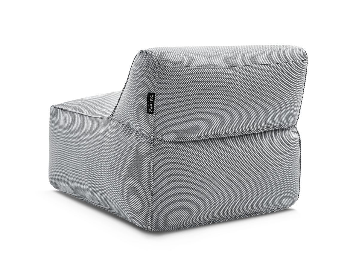 Chauffeuse 1 place sans accoudoir pour canapé de jardin modulable RIVIERA chiné gris clair — vue 5