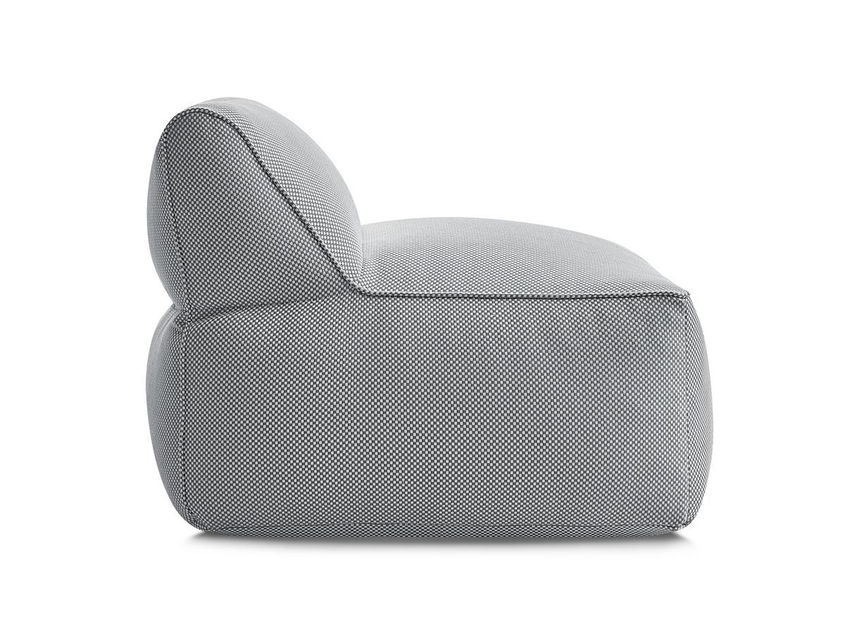 Chauffeuse 1 place sans accoudoir pour canapé de jardin modulable RIVIERA tissu chiné