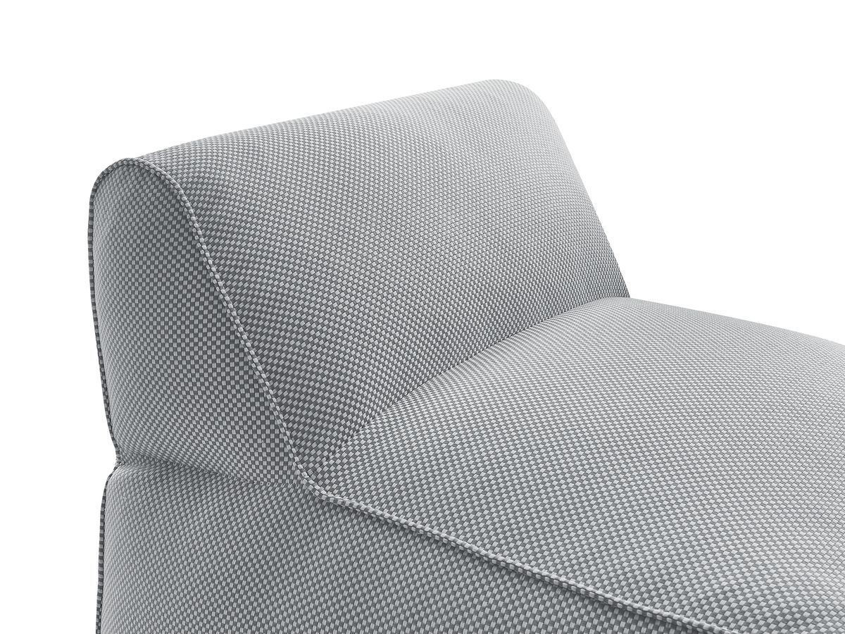 Chauffeuse 1 place sans accoudoir pour canapé de jardin modulable RIVIERA tissu chiné