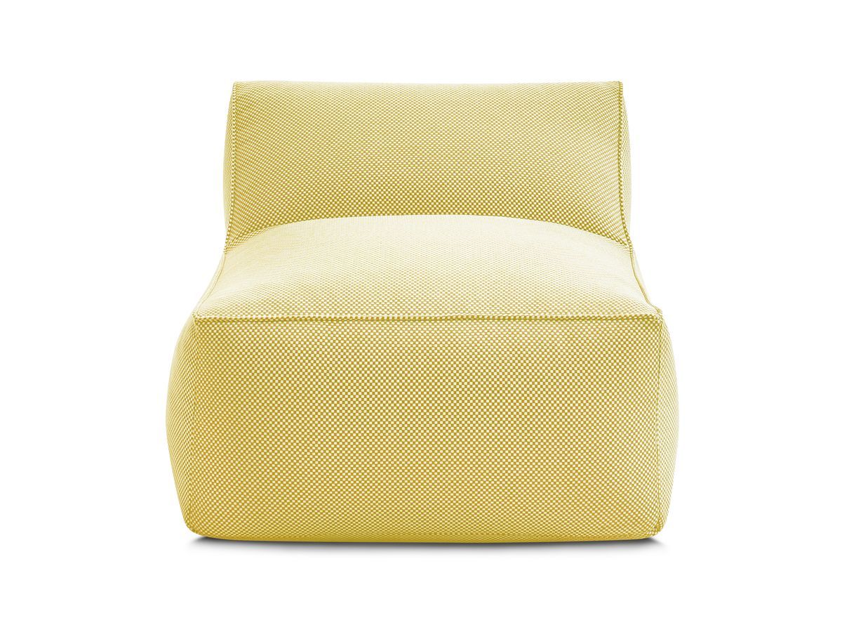 1-zits fauteuil zonder armleuningen voor modulaire tuinbank RIVIERA in gemêleerde stof