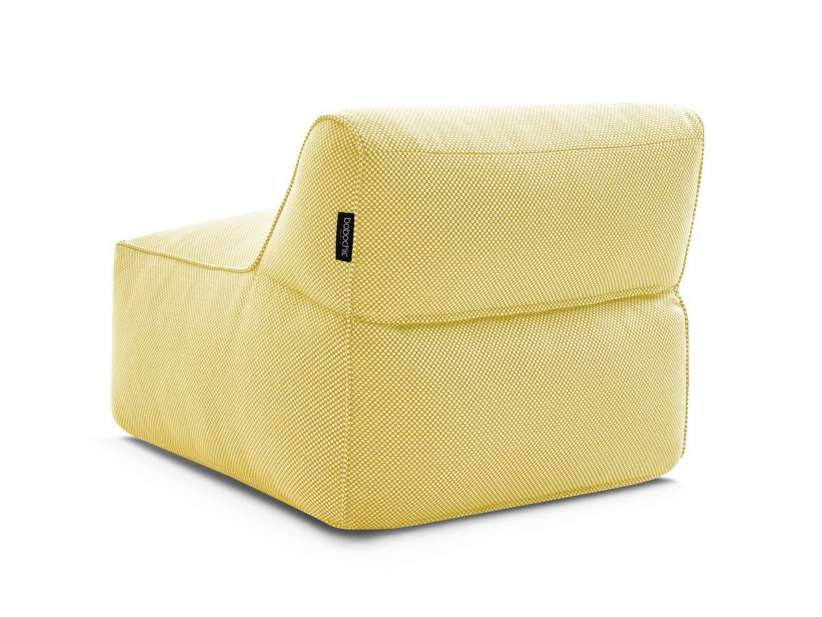 Chauffeuse 1 place sans accoudoir pour canapé de jardin modulable RIVIERA chiné jaune — vue 5