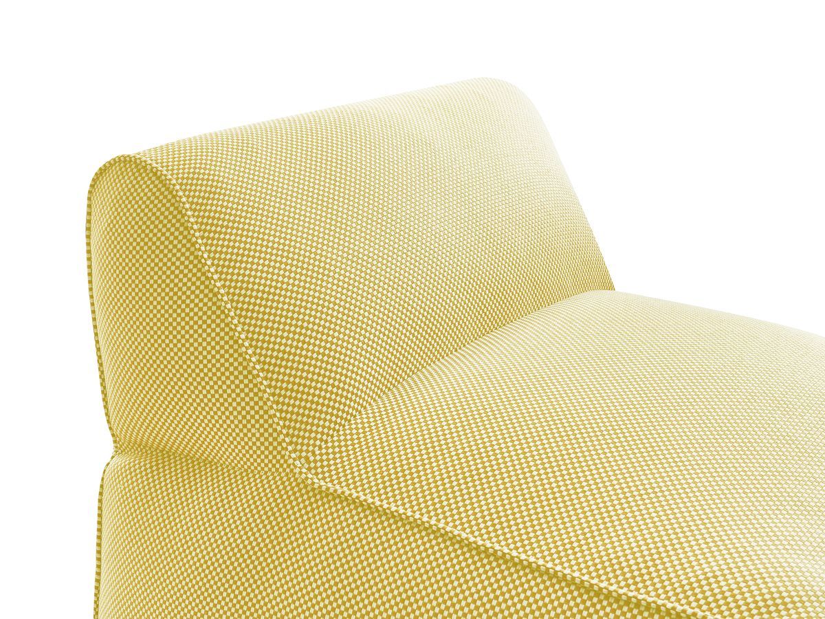 1-zits fauteuil zonder armleuningen voor modulaire tuinbank RIVIERA in gemêleerde stof