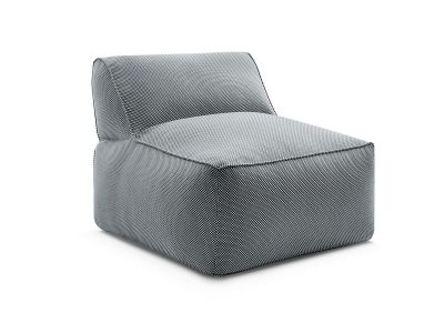 Chauffeuse 1 place sans accoudoir pour canapé de jardin modulable RIVIERA tissu chiné