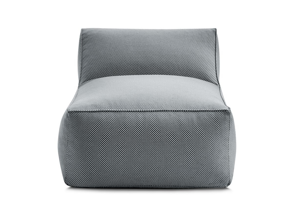 1-zits fauteuil zonder armleuningen voor modulaire tuinbank RIVIERA in gemêleerde stof