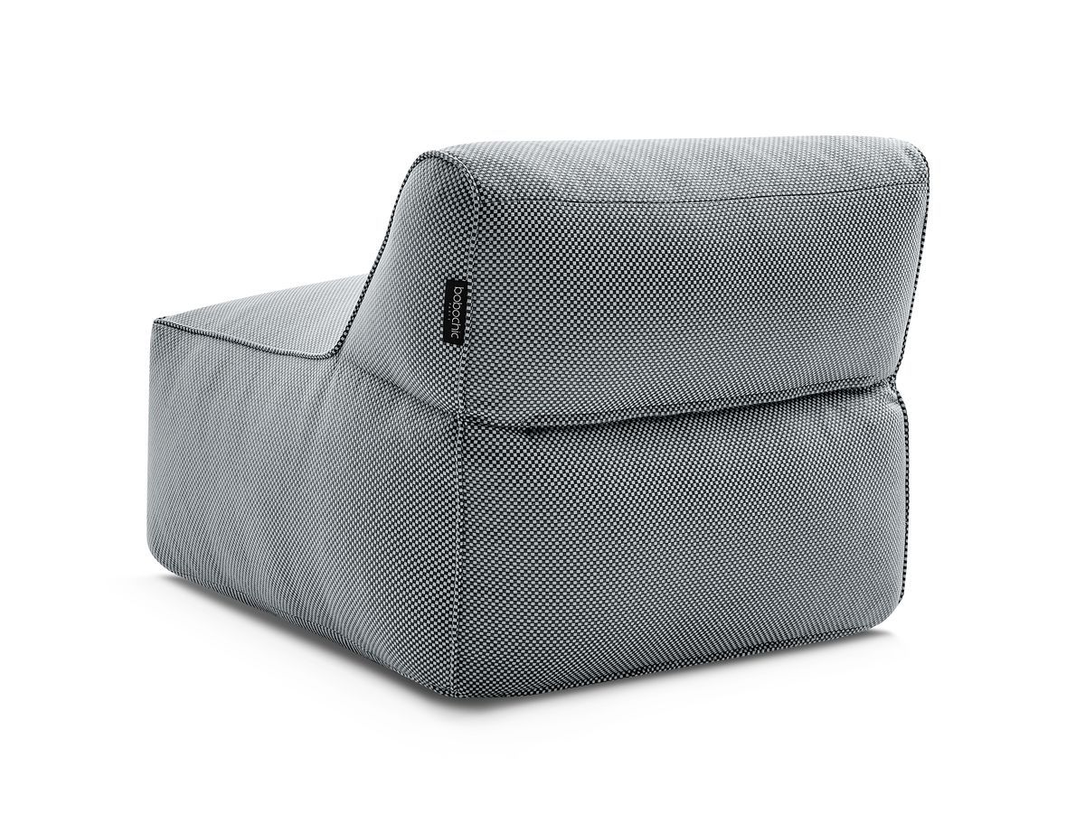 Chauffeuse 1 place sans accoudoir pour canapé de jardin modulable RIVIERA chiné noir — vue 5