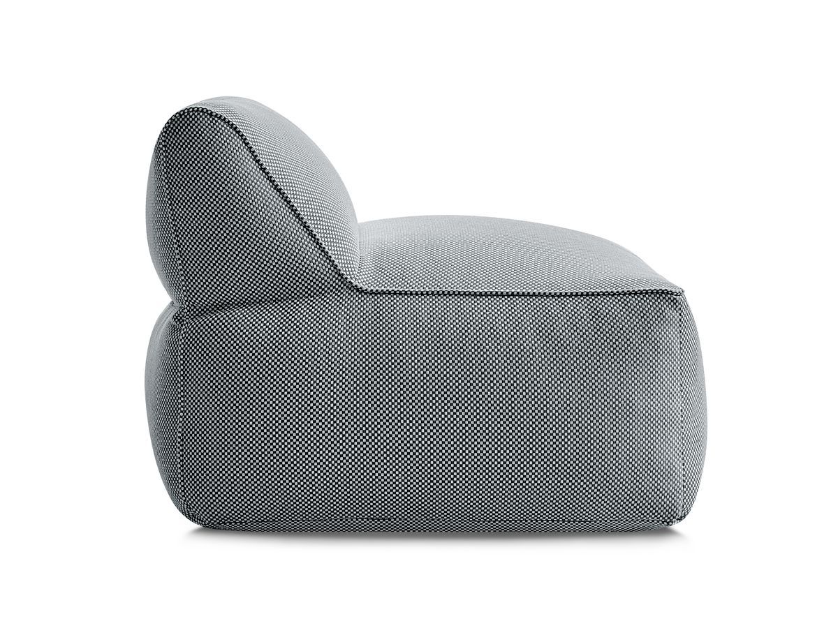 1-zits fauteuil zonder armleuningen voor modulaire tuinbank RIVIERA in gemêleerde stof