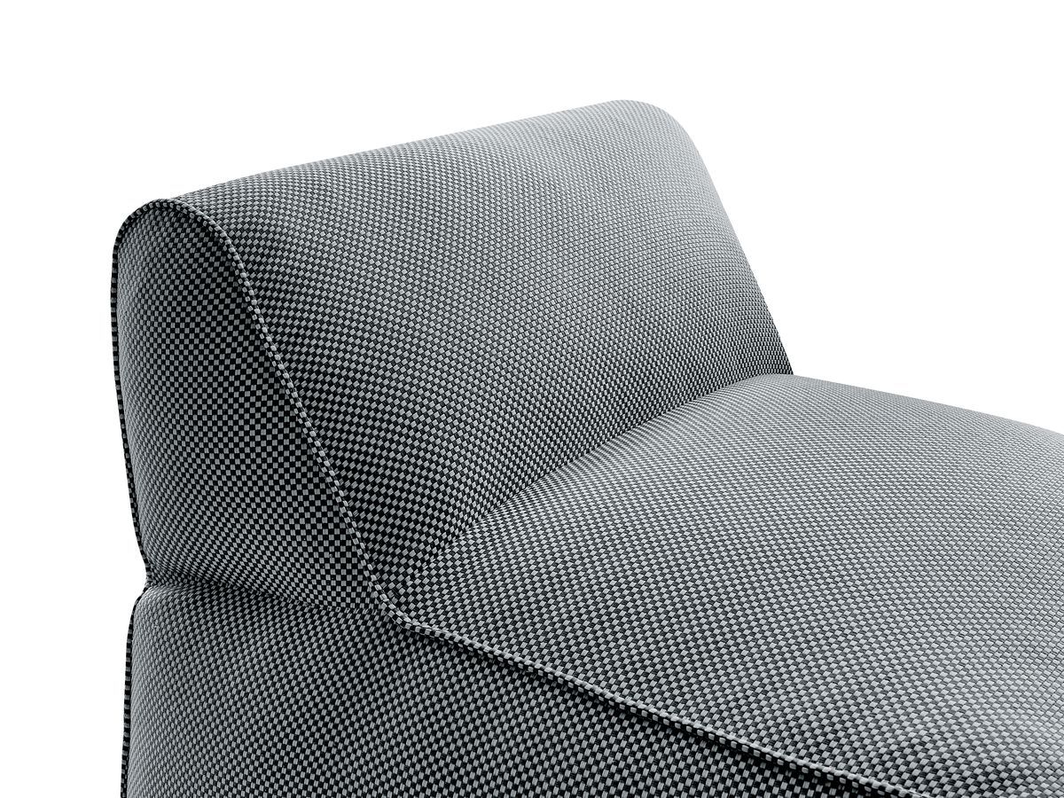 1-zits fauteuil zonder armleuningen voor modulaire tuinbank RIVIERA in gemêleerde stof