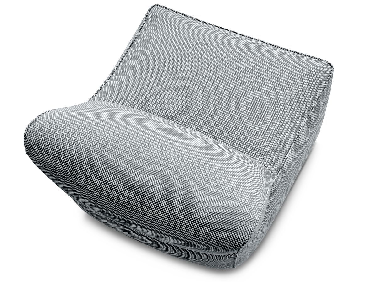 1-zits fauteuil zonder armleuningen voor modulaire tuinbank RIVIERA in gemêleerde stof