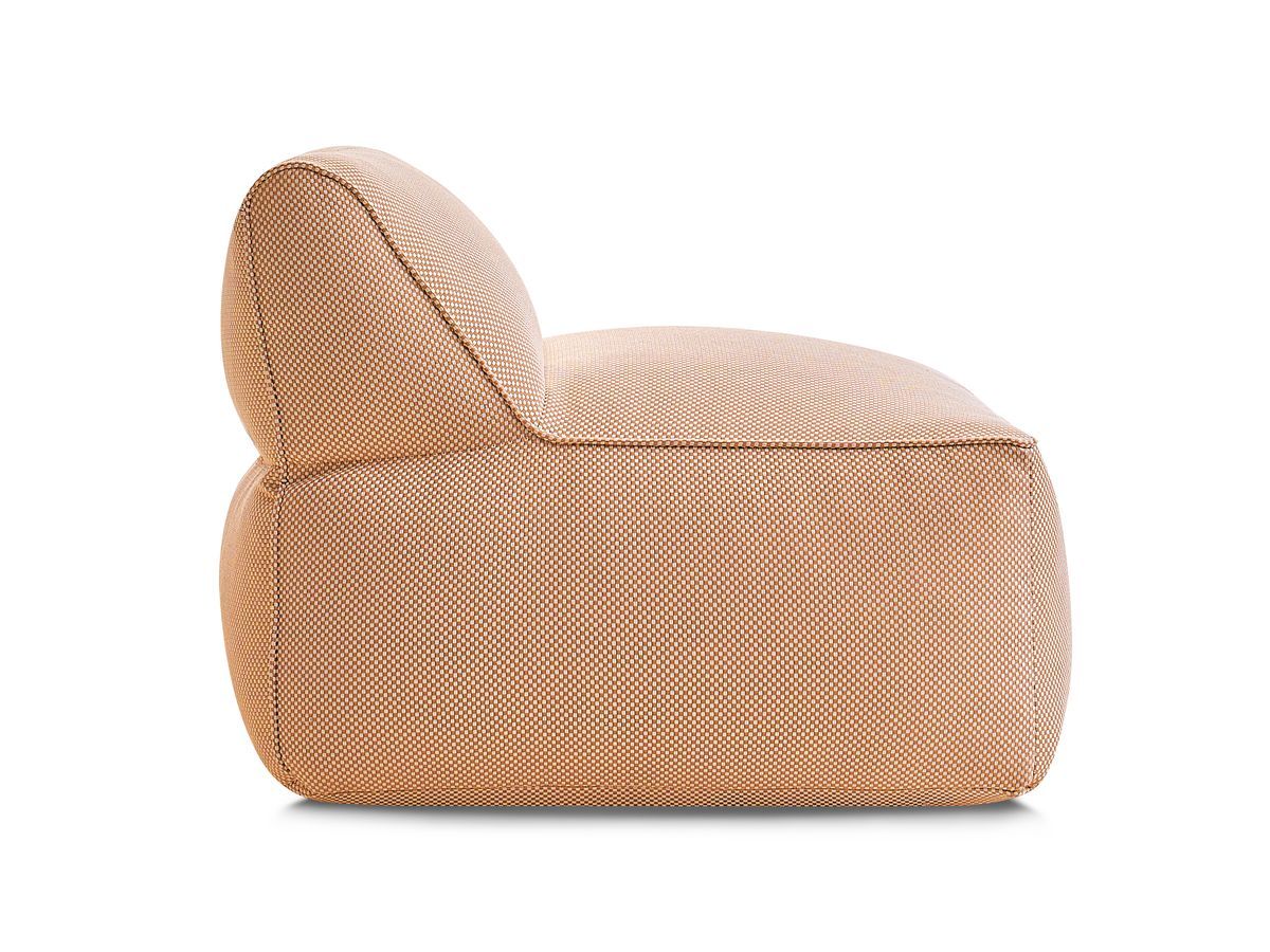 1-zits fauteuil zonder armleuningen voor modulaire tuinbank RIVIERA in gemêleerde stof