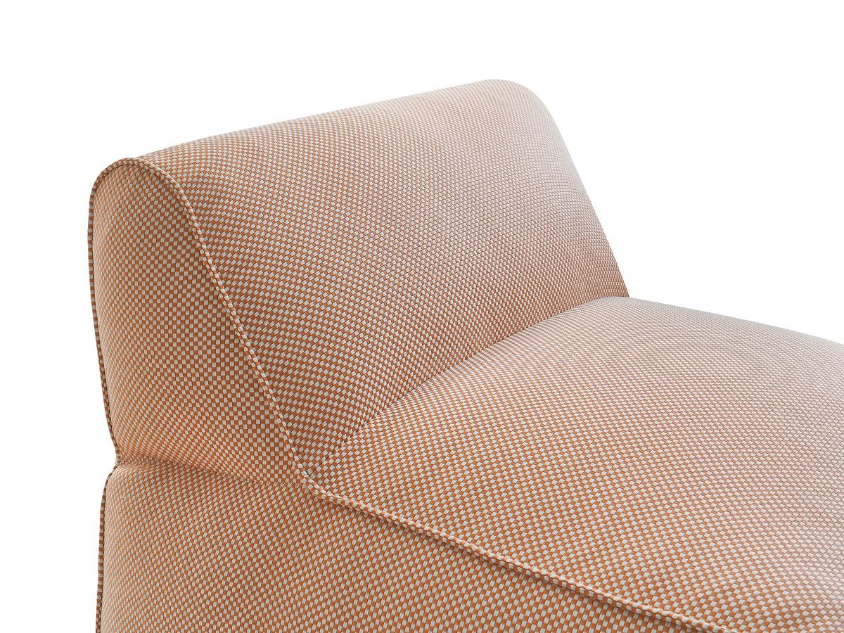 1-zits fauteuil zonder armleuningen voor modulaire tuinbank RIVIERA in gemêleerde stof