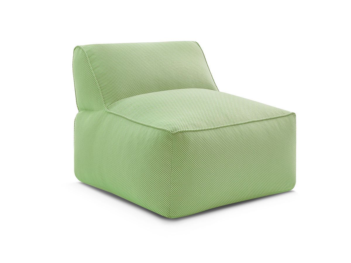 Chauffeuse 1 place sans accoudoir pour canapé de jardin modulable RIVIERA tissu chiné