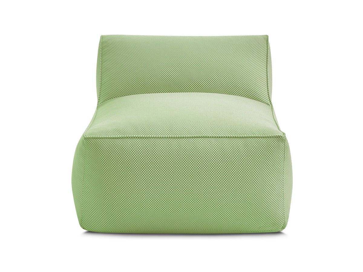 1-zits fauteuil zonder armleuningen voor modulaire tuinbank RIVIERA in gemêleerde stof