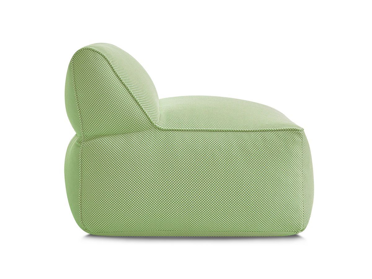 Chauffeuse 1 place sans accoudoir pour canapé de jardin modulable RIVIERA tissu chiné