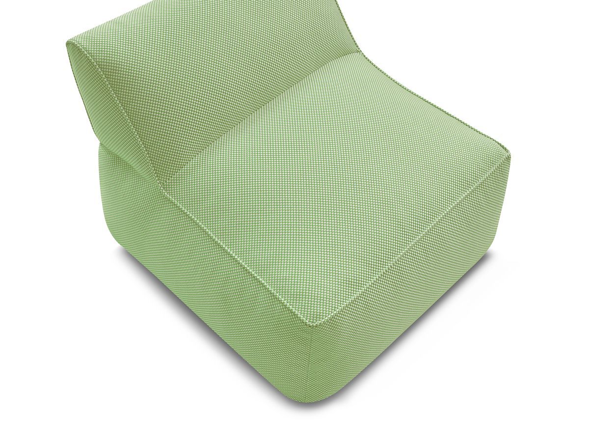 Chauffeuse 1 place sans accoudoir pour canapé de jardin modulable RIVIERA tissu chiné