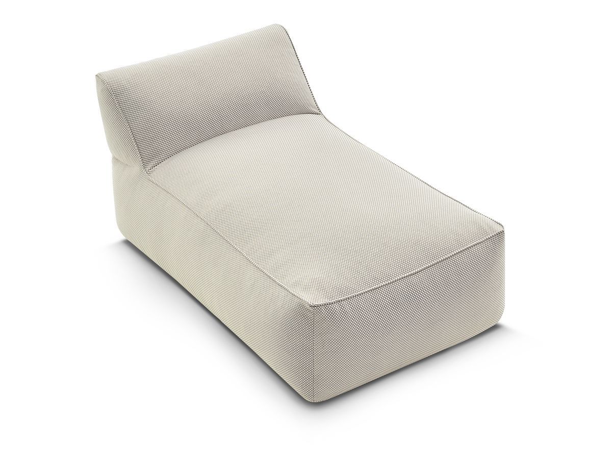 Méridienne sans accoudoir pour canapé de jardin modulable RIVIERA chiné beige — vue 4