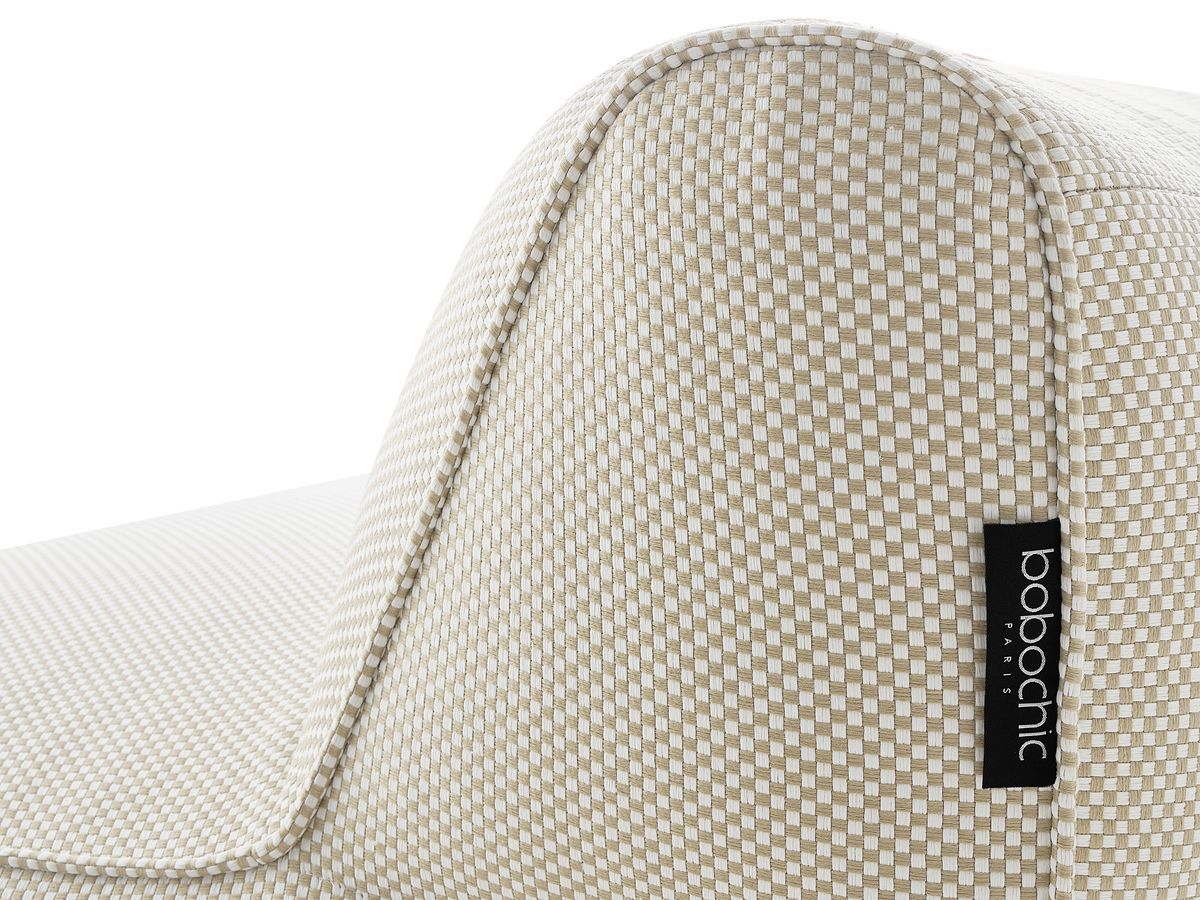 Chaise longue zonder armleuningen voor de modulaire tuinbank RIVIERA in gemêleerde stof