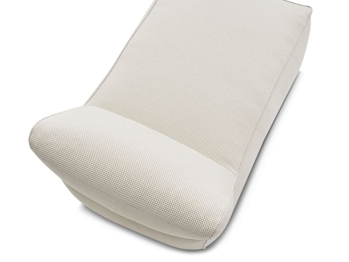 Chaise longue zonder armleuningen voor de modulaire tuinbank RIVIERA in gemêleerde stof