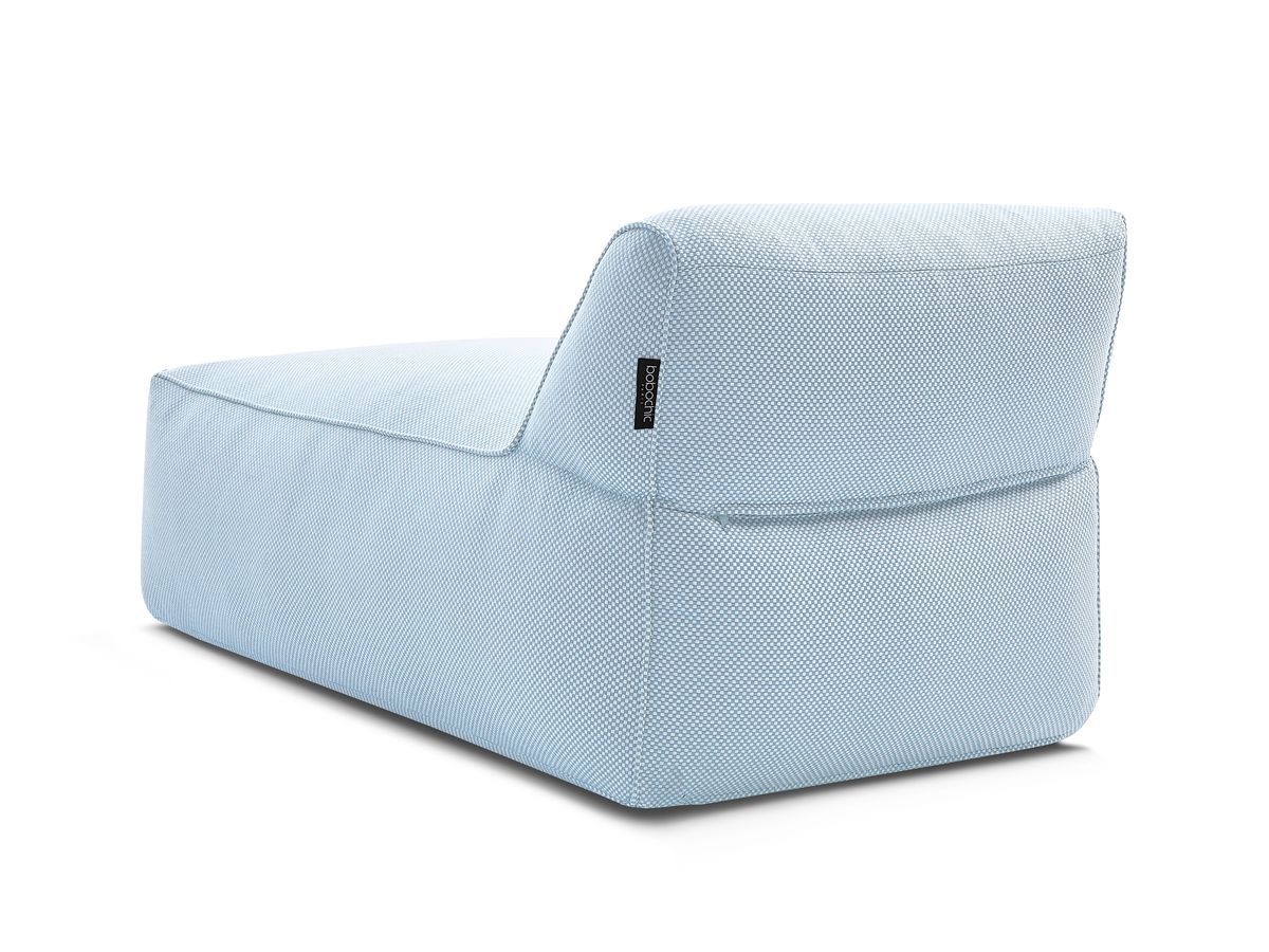 Méridienne sans accoudoir pour canapé de jardin modulable RIVIERA chiné bleu clair — vue 5