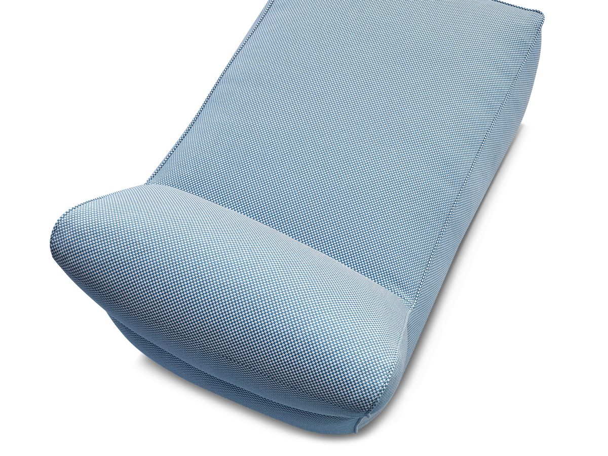 Chaise longue zonder armleuningen voor de modulaire tuinbank RIVIERA in gemêleerde stof