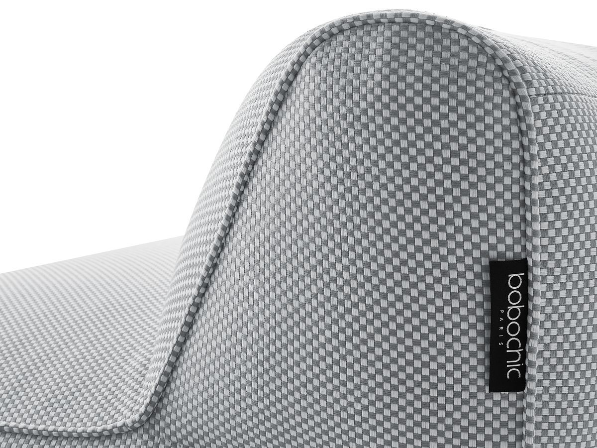 Chaise longue zonder armleuningen voor de modulaire tuinbank RIVIERA in gemêleerde stof