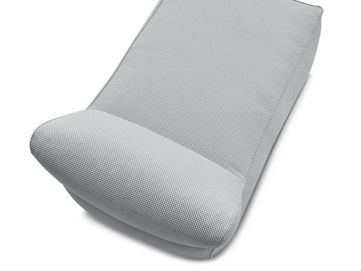 Chaise longue zonder armleuningen voor de modulaire tuinbank RIVIERA in gemêleerde stof