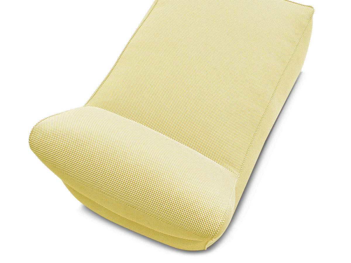 Chaise longue zonder armleuningen voor de modulaire tuinbank RIVIERA in gemêleerde stof