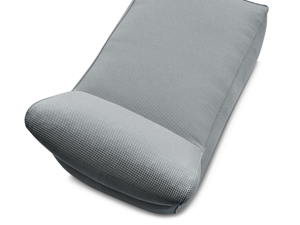Chaise longue zonder armleuningen voor de modulaire tuinbank RIVIERA in gemêleerde stof