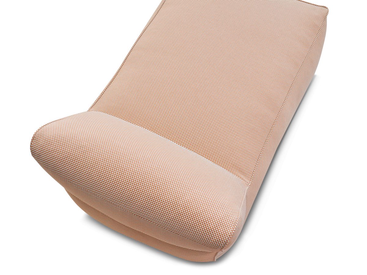 Chaise longue zonder armleuningen voor de modulaire tuinbank RIVIERA in gemêleerde stof
