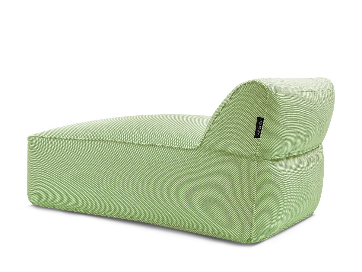 Chaise longue zonder armleuningen voor de modulaire tuinbank RIVIERA in gemêleerde stof