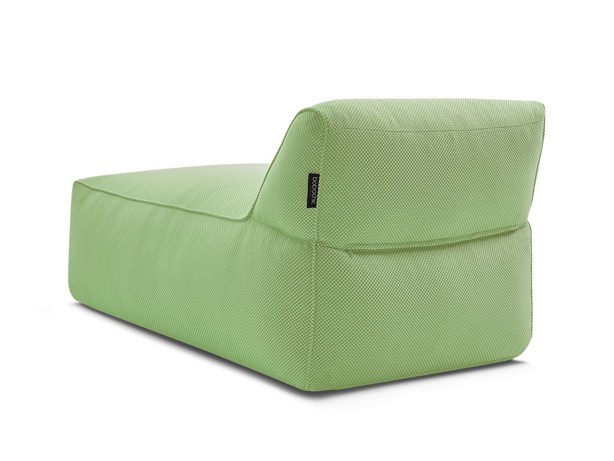 Chaise longue zonder armleuningen voor de modulaire tuinbank RIVIERA in gemêleerde stof