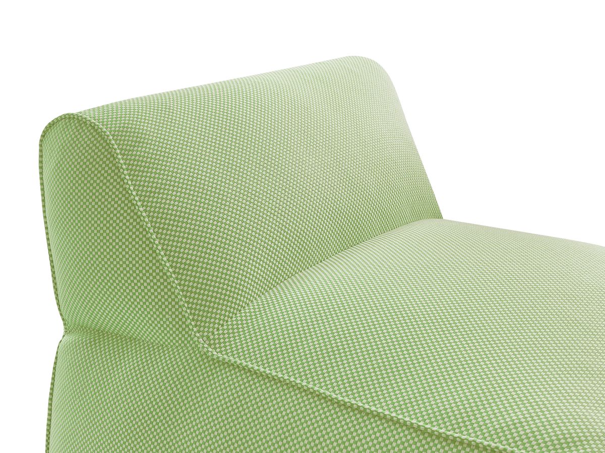 Chaise longue zonder armleuningen voor de modulaire tuinbank RIVIERA in gemêleerde stof