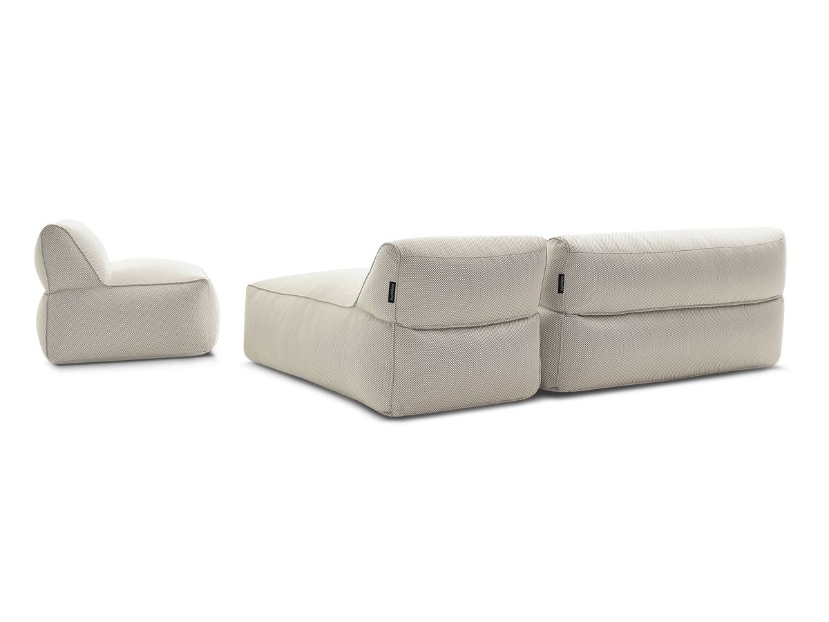 Canapé de jardin modulable RIVIERA chiné beige — vue 5