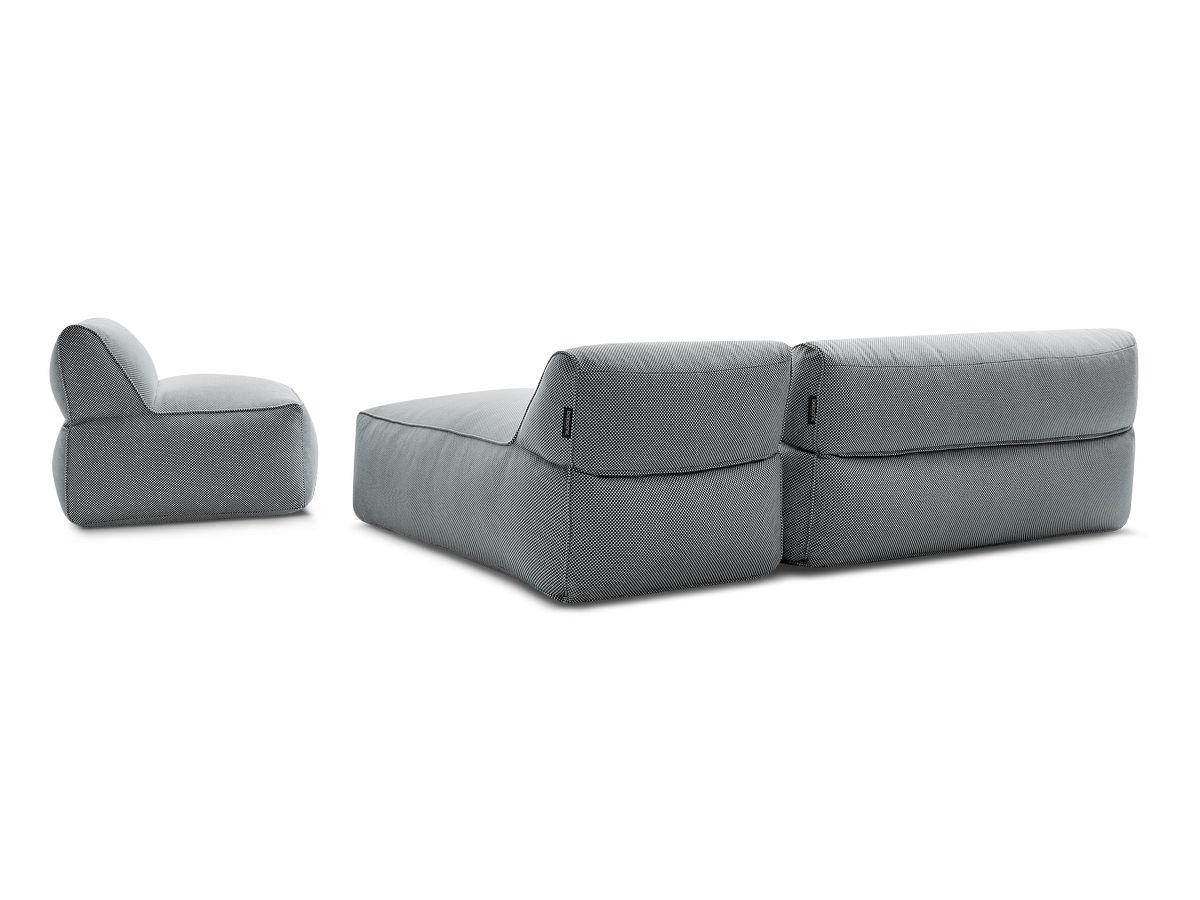 Canapé de jardin modulable RIVIERA chiné noir — vue 5