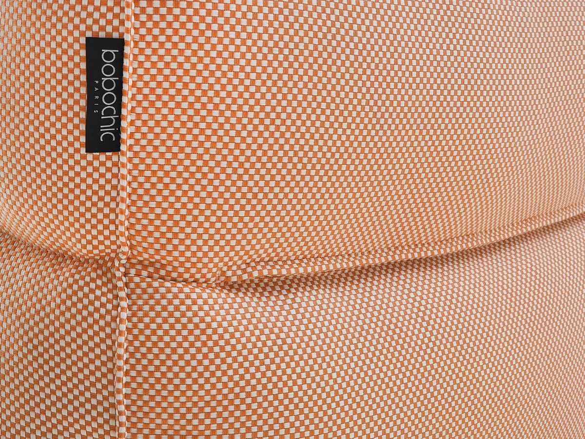Canapé de jardin modulable RIVIERA tissu chiné avec 1 chauffeuse 1 place, 1 chauffeuse 2 places, 1 méridienne et 1 pouf