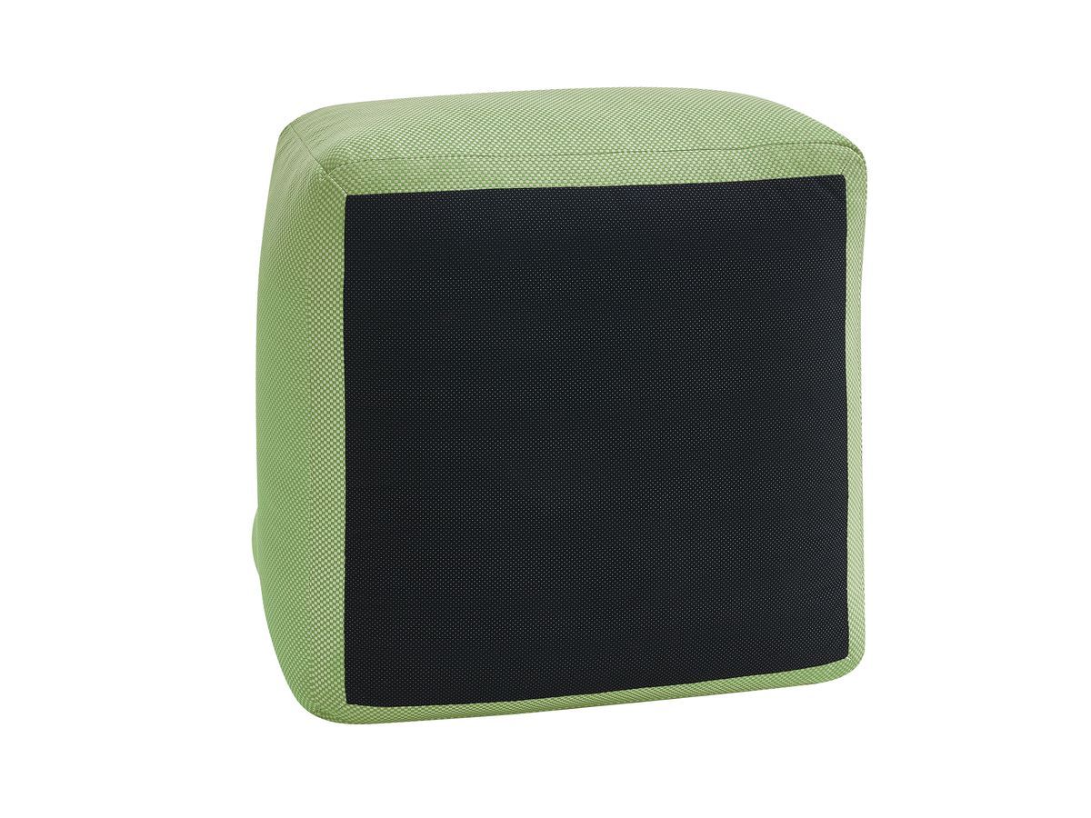 Canapé de jardin modulable RIVIERA tissu chiné avec 1 chauffeuse 1 place, 1 chauffeuse 2 places, 1 méridienne et 1 pouf