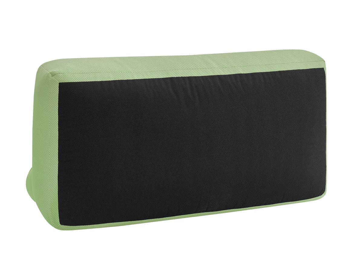 Modulaire tuinbank RIVIERA in gemêleerde stof met 1 eenpersoonsfauteuil, 1 tweepersoonsfauteuil, 1 chaise longue en 1 poef