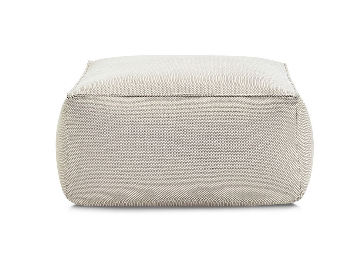 pouf pour canapé de jardin modulable riviera tissu chiné de couleur beige