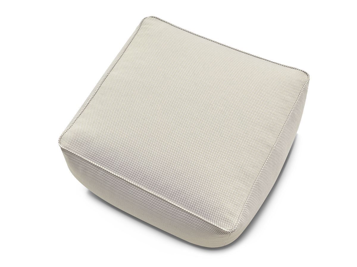 Pouf pour canapé de jardin modulable RIVIERA chiné beige — vue 4