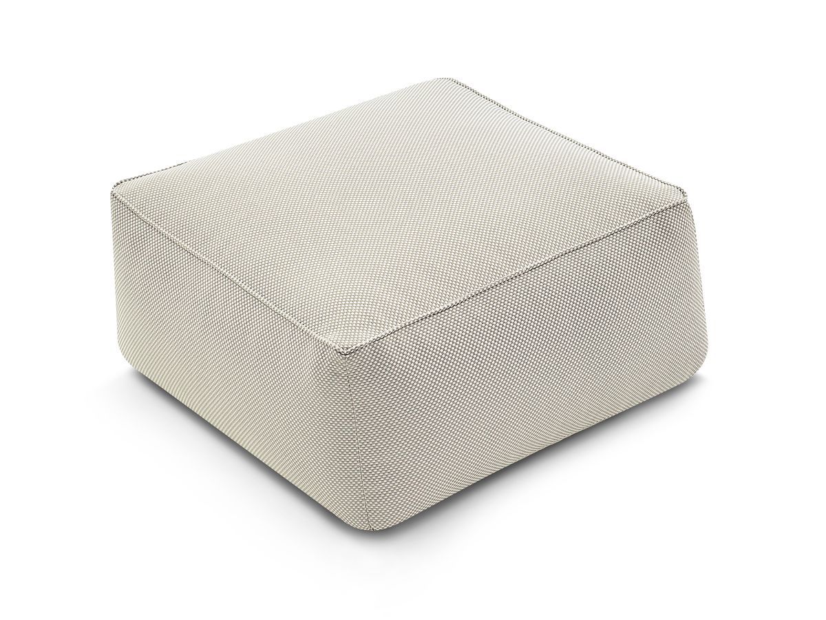 Pouf pour canapé de jardin modulable RIVIERA chiné beige — vue 6