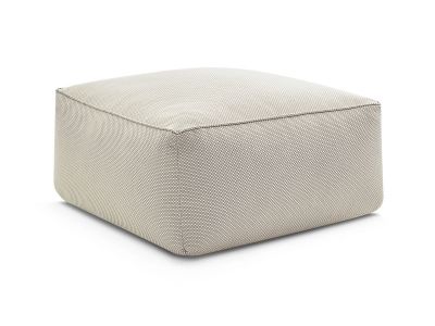 Pouf pour canapé de jardin modulable RIVIERA tissu chiné