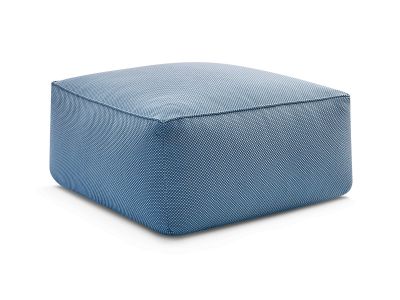 Pouf pour canapé de jardin modulable RIVIERA tissu chiné