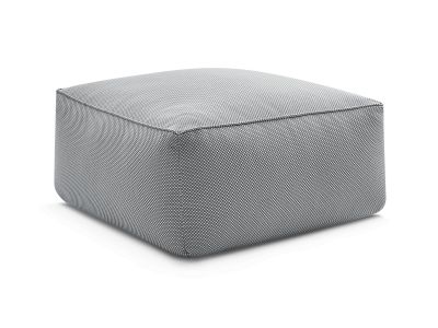 Pouf pour canapé de jardin modulable RIVIERA tissu chiné