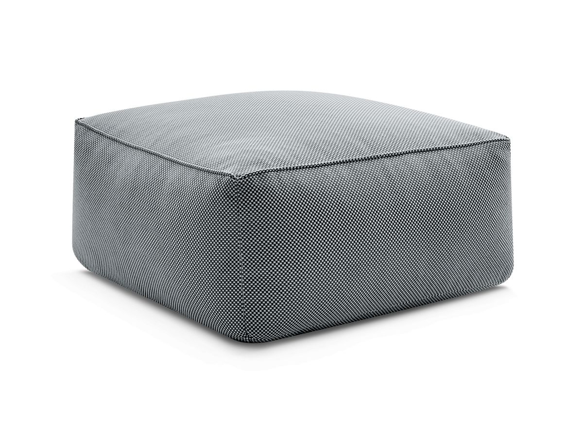 Canapé d'angle fixe EVEREST tissu chiné - Orange - Angle droit - 10 coussins