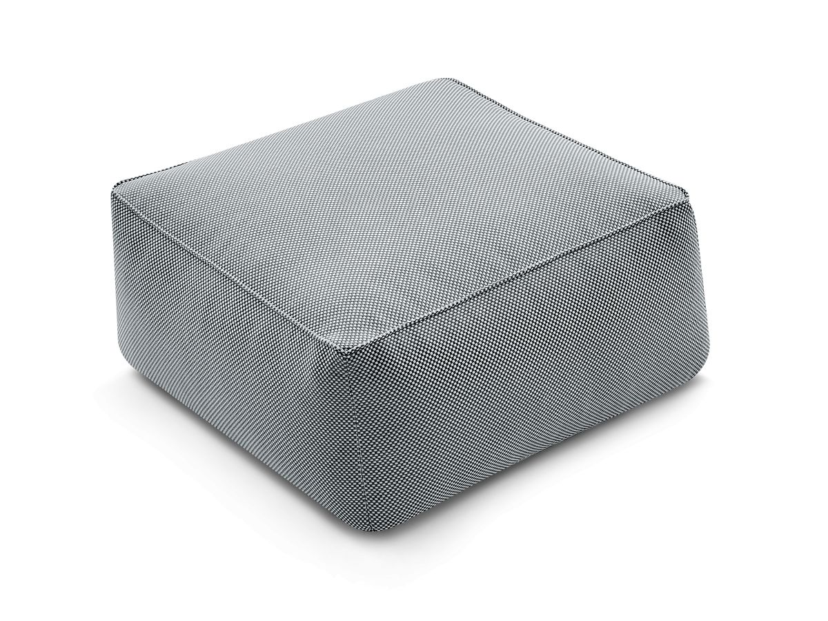 Canapé d'angle fixe EVEREST tissu chiné - Orange - Angle droit - 10 coussins
