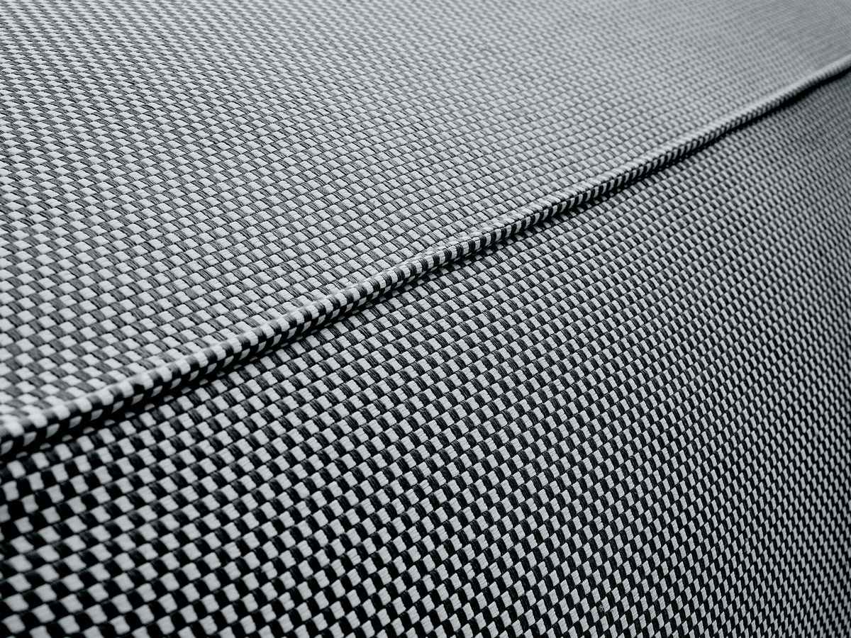 Canapé d'angle fixe EVEREST tissu chiné - Orange - Angle droit - 10 coussins