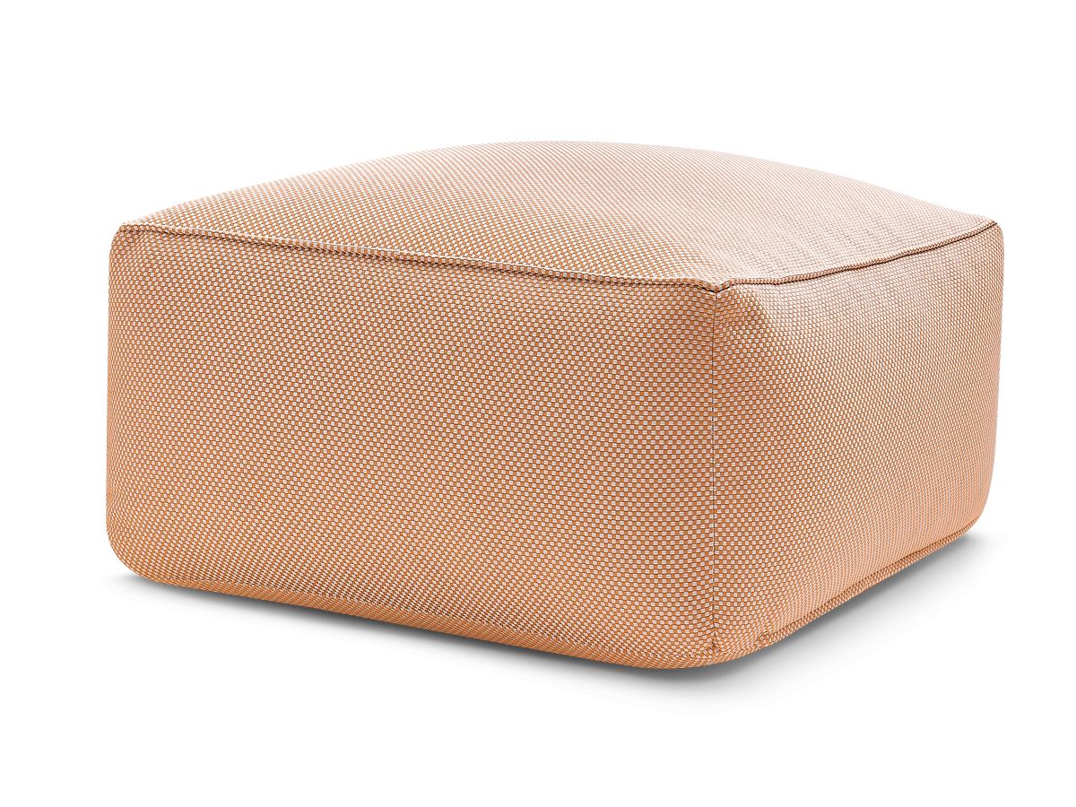 Pouf pour canapé de jardin modulable RIVIERA chiné orange — vue 5